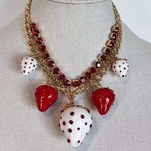 Betsy Johnson strawberry 🍓 necklace